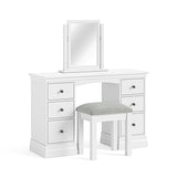 Load image into Gallery viewer, Bordeaux Double Pedestal Dressing Table Set White