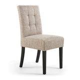 Load image into Gallery viewer, Moseley Stitched Waffle Tweed Oatmeal Dining Chair with Natural Legs