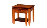 Load image into Gallery viewer, Burr Walnut / Oak  Solid Lipped 2 Tier Nest (WA104)