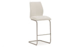 Load image into Gallery viewer, Irma Bar Chair - White / Brushed Steel Frame (250)