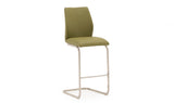 Load image into Gallery viewer, Irma Bar Chair - Olive / Brushed Steel Frame (250)